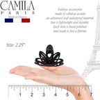 Camila Paris CP853 French Hair Clip for Women Thick Hair for Long Curly Wavy Hair, Black, Girls Hair Claw Clips Fashion Styling Hair Accessories for Women, Strong Hold No Slip Grip, Made in France