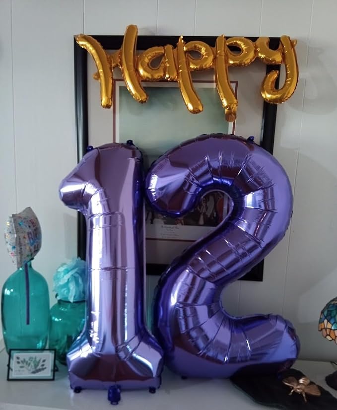 21 Balloon 40 inch Purple Number Balloons - Image 2
