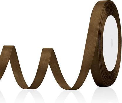 Brown Ribbon Gift Wrap Ribbons 3/8 in 25 Yards Thin Christmas Ribbon by OALCQ