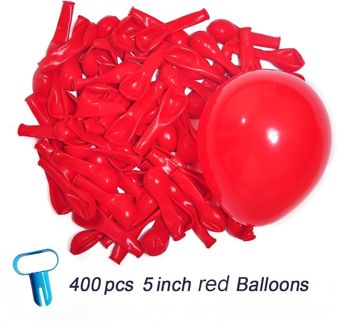 400 Pack Red Balloons 5 Inch Latex Small Balloon - Image 2