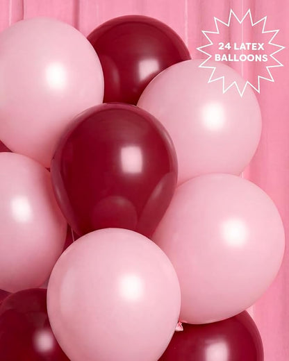 xo, Fetti Burgundy + Pink Balloon Pack - Image 2