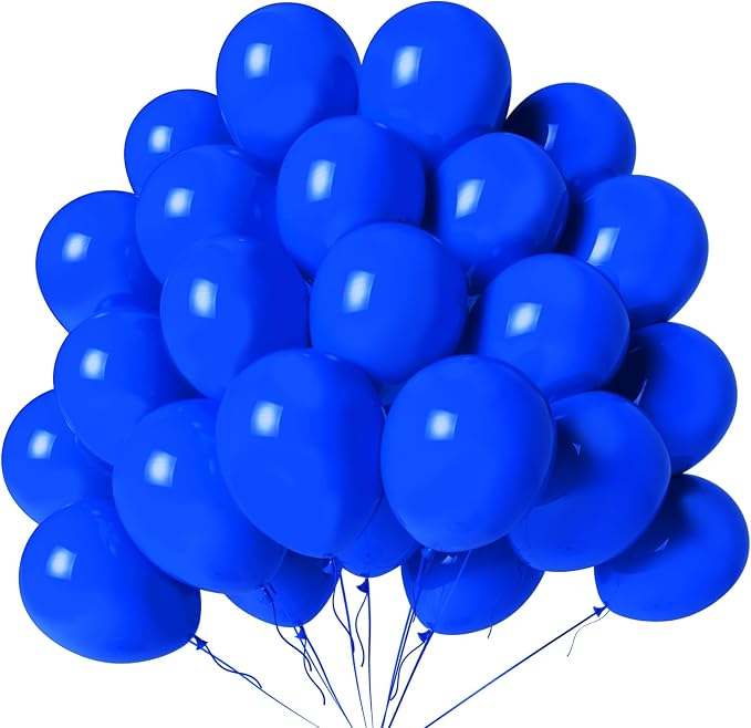 Royal Blue Balloons 100 Pack 12 inch Thicked Latex Party Decoration | Blue by LYNSP