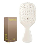Mini Hair Bursh for Women Men and Kids, Protable Travel Size Hair Brush for Pockets Purses, Mini Detangler Brush for All Hair Types, Small Paddle Brush for Detangling (White)