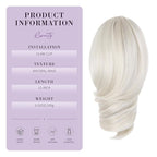 Claw Clip Ponytail Extension - 12 Inch Curly Ponytail Extension, Wavy Pony Tails Hair Extensions, Synthetic Hair Extensions Ponytail, Clip On Ponytails for Women (Color: Platinum Blonde)