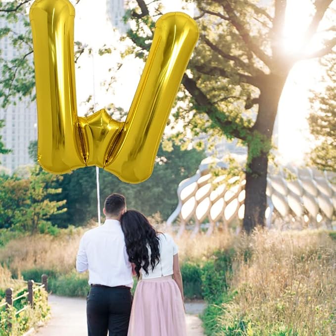 TONIFUL 40 Inch Large Gold Letter W Foil Balloons Alphabet Balloons | Giant - Image 4