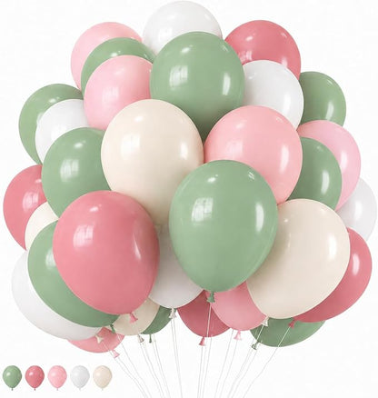 Pink and Green Balloons by Togvu