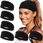 TERSE Sweat Bands Headbands for Women: Workout Headbands for Women Non Slip, Sweatbands for Sports Yoga Running
