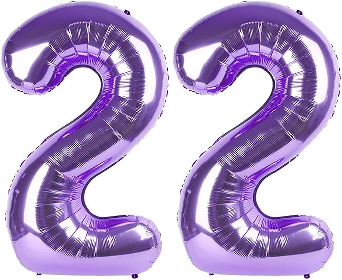 Number Balloons 22 Balloon Purple by Enyeopd
