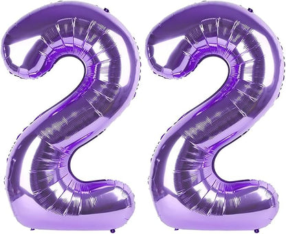Number Balloons 22 Balloon Purple by Enyeopd