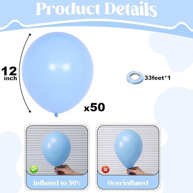 Pastel Blue Balloons - Image 3