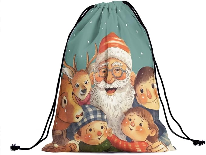 Winter Holiday Santa Grip Bag - Image 2
