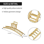 4 Pack Large Gold Hair Claw Clips for Women Thick Hair, French Design Metal Cross Banana Non-Slip Hair Catch Barrette Jaw Clamp Clips for Women and Girls
