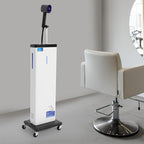Nano Hair Steamer, 1300W Professional Micro-Mist Hair Steamer 9-Gear Adjustable, Floor Type 360° Rotation Universal Wheel for Hair Deep Care Hair Repair Salon Spa (White)