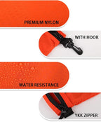 GOX Travel Toiletry Bag Carry On Zipper Pouch Cosmetic Kit Makeup Digital Bag Water Repellent Nylon (Orange)