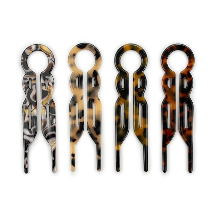 4-Pack Hair Pin, Prestige Hair Pin Elegant Hair Clips for Women,Long Thick Hair Non-Slip + Reusable Storage Case