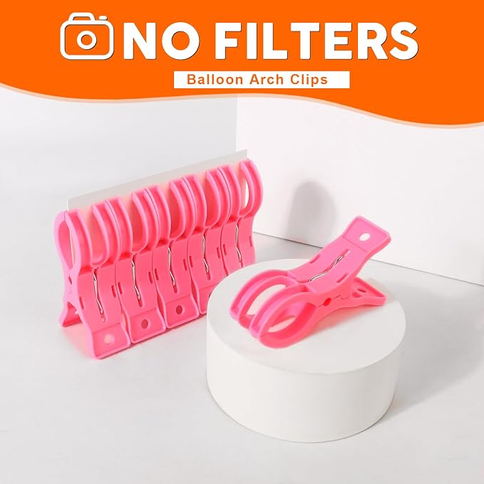 10 Pack Pink Balloon Arch Clips, 3 1/2 x 1 x 1 4/5 Inch balloon arch clamps - Image 4