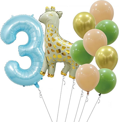 40 Inch Light Blue Number 3 Balloons - Image 7