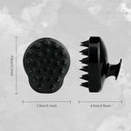 MOCHTERO Handheld Scalp Massager, for Stress Relax Hair Growth,Silicone Hair Brush, Black