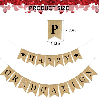 Happy Graduation Burlap Banner 2026 Graduation Party Decoration Banners | - Image 4