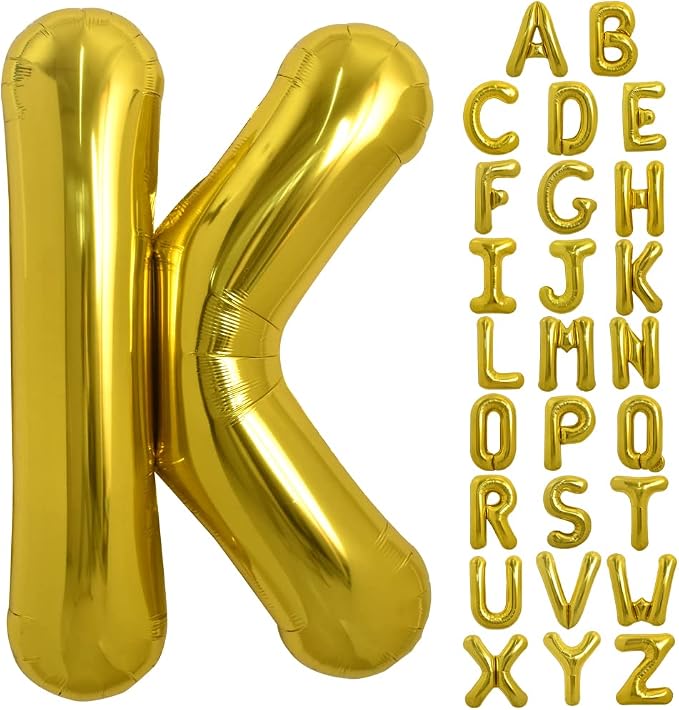 TONIFUL 40 Inch Large Gold Letter K Foil Balloons Alphabet Balloons | Giant by TONIFUL