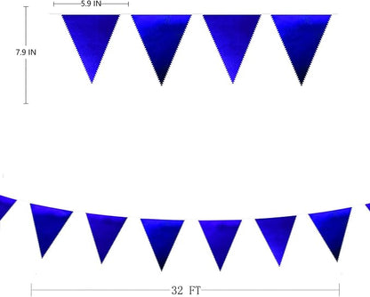 Royal Blue Triangle Pennant Banner Flag - Image 2