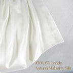 ZIMASILK 100% Pure Mulberry Silk Pillowcase 2 Pack, Soft and Smooth,Both Sides Premium Grade 6A Silk,600 Thread Count,with Hidden Zipper (Queen 20''x30'',Ivory)