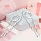 IRIS 2PCS French Hair Pins Large U-Shaped Pins for Women and Girls Fashion Metal Hair Pin French Twist Hair Pins for Buns, Updos,Stylish and Functional(set7-silver)