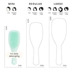 Tangle Teezer Fine & Fragile Ultimate Detangler Brush, Detangles & Reduces Breakage, Travel-Size Mini Hair Brush, Mint