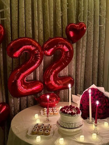Numbers 19 Balloon 40Inch Red Balloons - Image 4