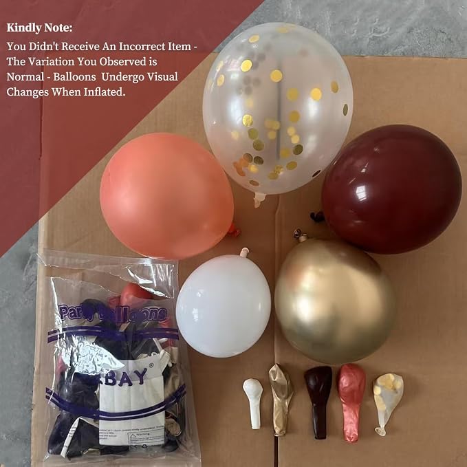 MEBAY Burgundy Balloon Arch Kit - Image 3