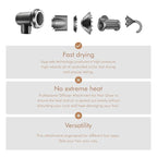 Diffuser and Adaptor for Dyson Airwrap Styler, Hair Dryer Diffuser Attachment Compatible with Airwrap Styler Converting to Hair Dryer