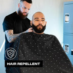Barber Strong The Barber Cape Haircut Cover for Men, Hair Repelling and Static-Reducing Material, Water Resistant Fabric