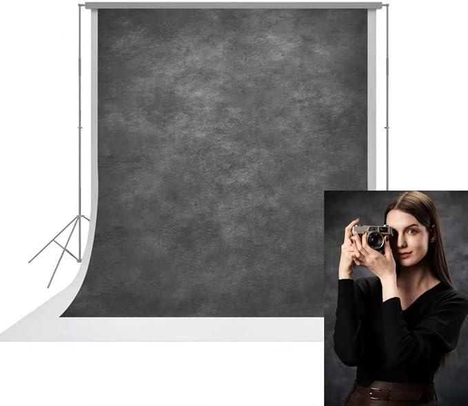 UrcTepics 6×8 ft Grey Fabric Photo Backdrops, Abstract Texture Backdrop by UrcTepics