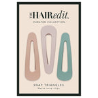 The Hair Edit Snap Triangles Matte Clips Barrettes