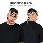 Men's Women Lovely Sports Sweat Band Hair Decor for Sports Workout Spa, Long Boho Style Cute Cat Kitten Head Cartoon Cats Head Ribbon Headwear