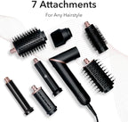 SRILabs StyleWrap Pro 7-in-1 Coanda Air Hair Multi Styler Dryer Brush with Negative Ions, Lighter and Foldable Design, Quiet Brushless Motor, Aviation-Grade Aluminum, Memory Function
