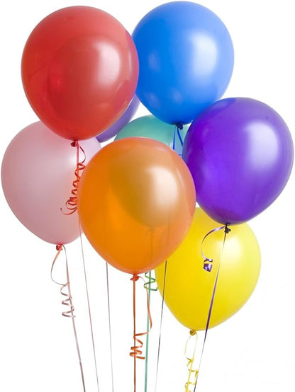 Assorted Rainbow Balloons 30 Pack 18 inch Round Bright Latex Balloons Assorted - Image 4