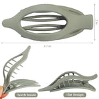 Flat Hair Clip 6 pcs Lay Down Claw Clips Hair Accessories for Women -Basic