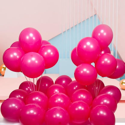 300 Pack Hot Pink Balloons 12 inch Dark Pink Latex Party Balloon Bulk - Image 5