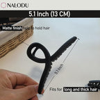 5 Inch Extra Large Hair Claw Clips, 13 cm No Slip XL Hair Clips for Thick Long Curly Hair, Big Claw Clips, 7 Pack