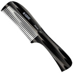 Kent 10T Graphite Large Detangler Comb, Handmade Wide Tooth Comb for Curly and Thick Hair, Detangling Combs For Wet and Dry Hair, Saw-Cut and Hand Polished Handmade in England