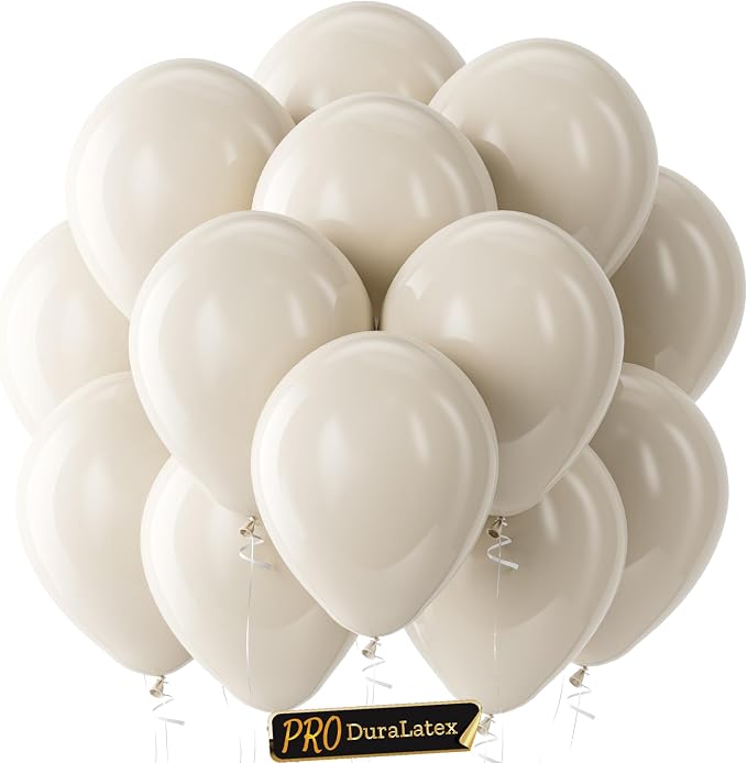 Pro Duralatex White Sand Balloons by Bezente