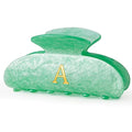 Christmas Gifts for Women Teen Girls - Stocking Stuffers Cute Hair Clips Initial Claw | Birthday Gifts | Bridesmaid Gifts | Preppy Trendy Stuff Personalized Hair Claws Accessories - Green,A