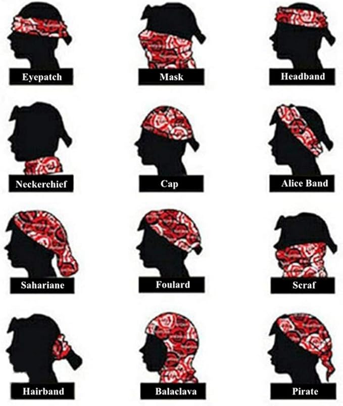 Face Mask Bandanas Neck Gaiter Headwear Magic Scarf Headband for dust Sun Wind
