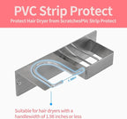 Hair Dryer Holder Wall Mounted, Hair Tool Organizer Wall Mount for Bathroom, Stainless Steel Hair Dryer Holder, Blow Dryer Holder Adhesive/Drilling Hair Dryer and Straightener Holder UEMUSI