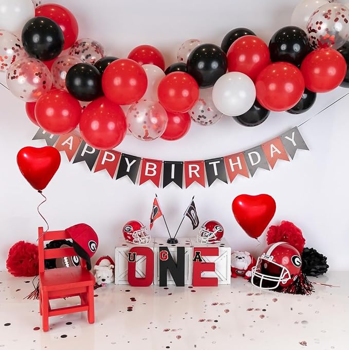 Red and Black Latex Balloons, Casino Party, Race Car Party, Graduation - Image 4
