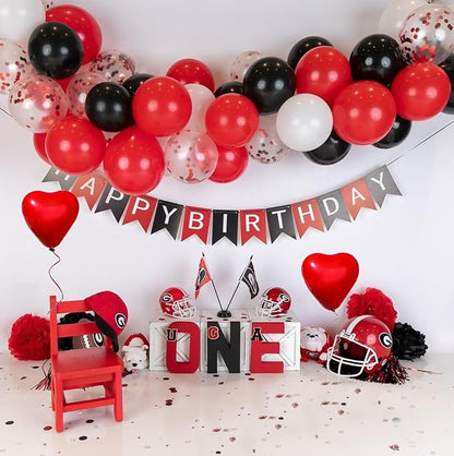 Red and Black Latex Balloons, Casino Party, Race Car Party, Graduation - Image 4
