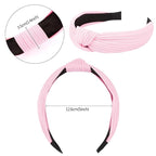 VELSCRUN Headbands for Women 7 Pcs Different Pink Fashion Knotted Solid Head Bands Pearl Headband Non Slip Hair Band for Womens Gilrs Thin Thick Short Hair Face Wash Hair Accessories