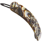 Camila Paris CP2817 French Hair Barrette Clip for Girls, Handmade, Onyx, Metal-Free Closure Strong Hold Grip Hair Clips for Women, No Slip and Durable Styling Girls Hair Accessories, Made in France