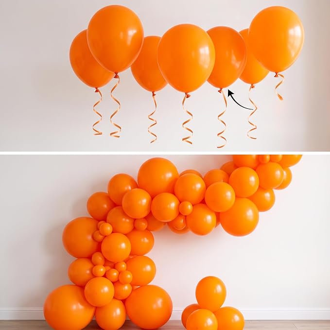 100pcs 5 Inch Small Orange Balloons Garland Arch Gap Fillers | 5”Matte Mini - Image 4